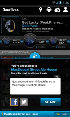 TouchTunes android App screenshot 1