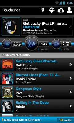 TouchTunes android App screenshot 2